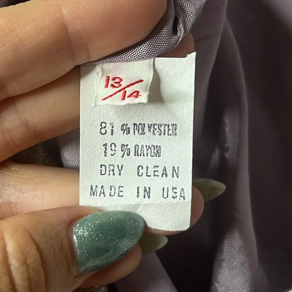 VINTAGE 80s Shoulder Padded Cropped Oil Spill Metallic Pink Blazer - Picture 5 of 7